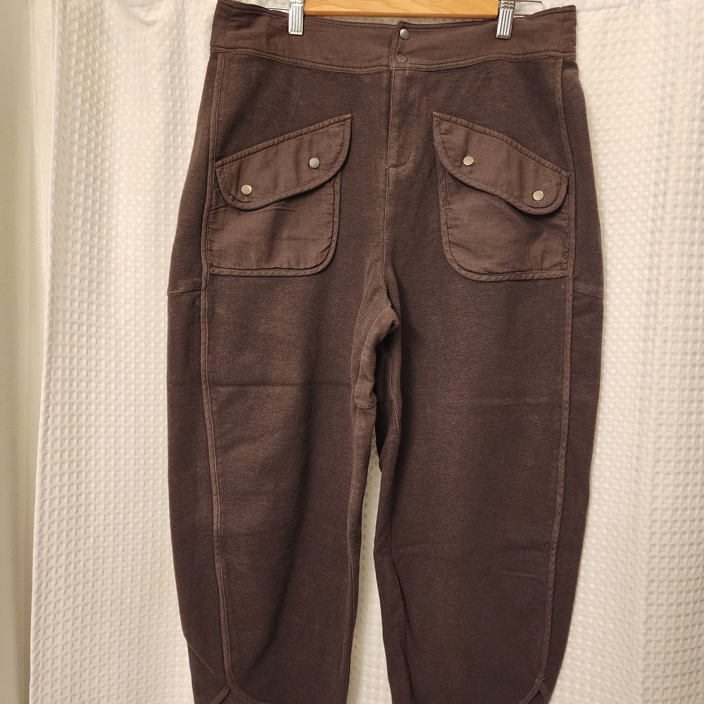BiBi Brown High-Waist Cargo Sweatpants